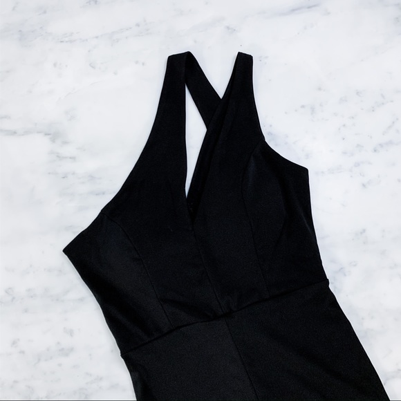 Black Fitted Pageant Evening Gown Prom Dress - Picture 2 of 8